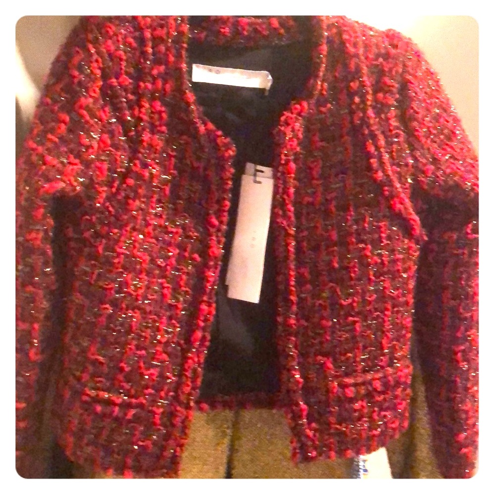 IRO cropped metallic blazer.